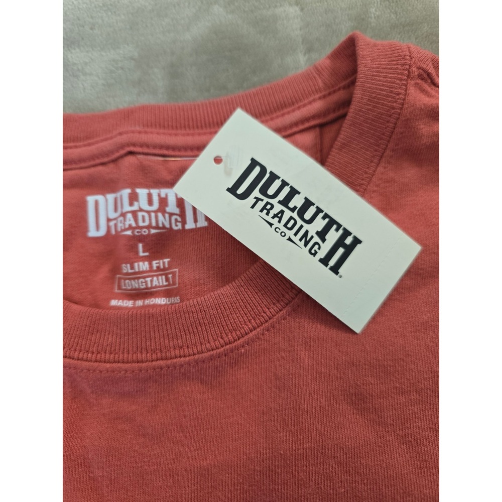 Duluth Trading‎ Co Slim Fit Large Longtail Short-sleeve T-shirt Red Rust  NEW! - Picture 3 of 8